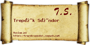 Trepák Sándor névjegykártya