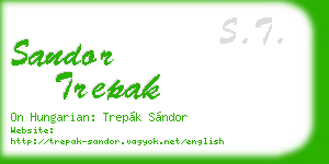 sandor trepak business card